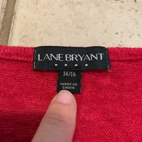 Lane Bryant Red Ruffle Sleeve Top - Size 14/16 - Picture 3 of 8